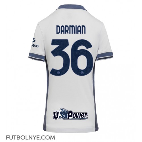 Camiseta Inter Milan Matteo Darmian #36 Visitante Equipación para mujer 2024-25 manga corta